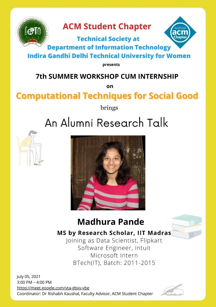 Alumni Research Talk by Ms Madhura Pande